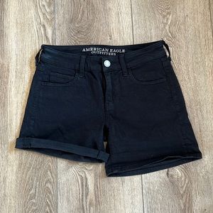 American Eagle outfitters Midi black jean women’s shorts size 4